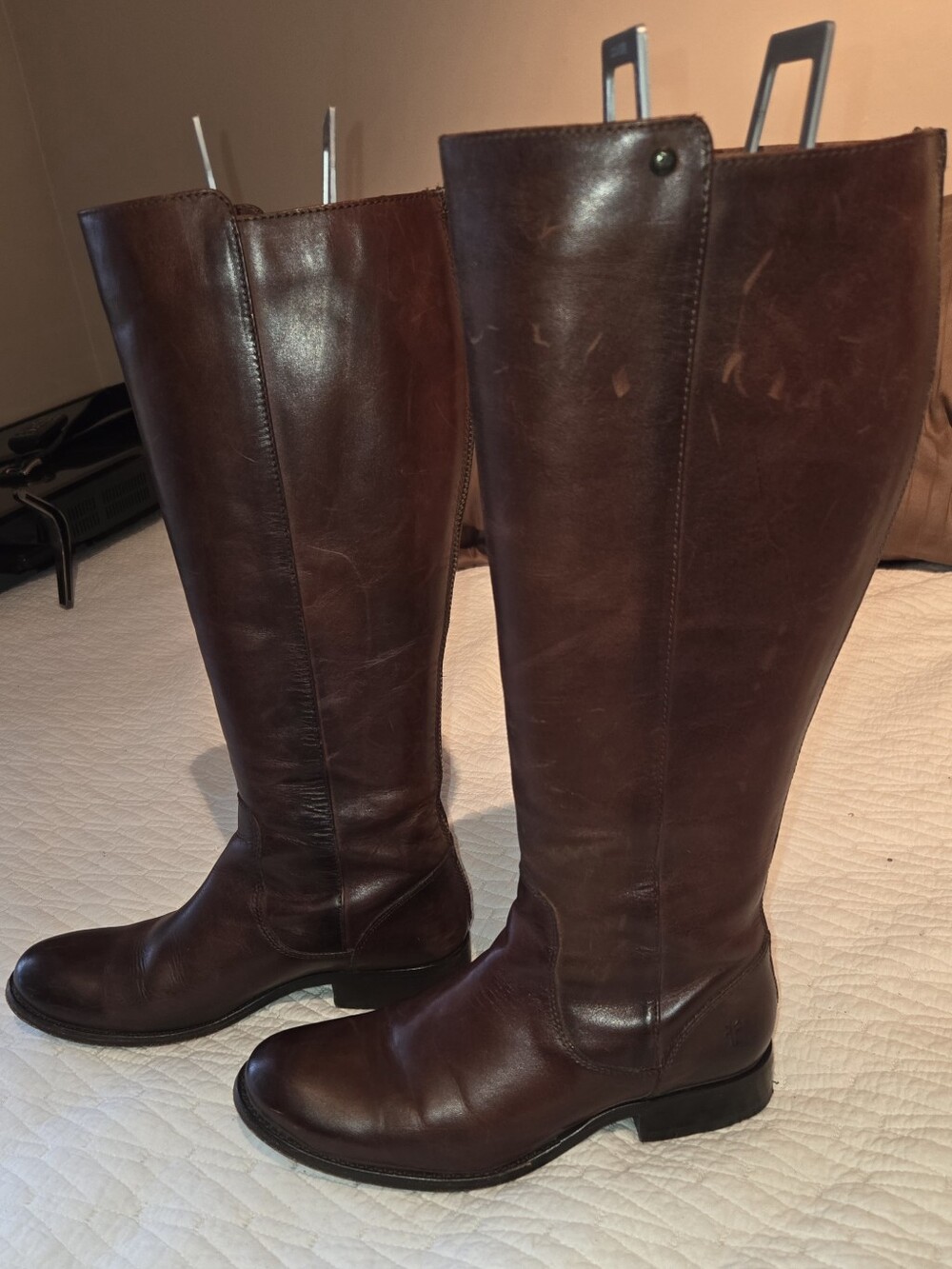 FRYE Classic Women's Tall Leather Riding Boots - Dark Brown size 6